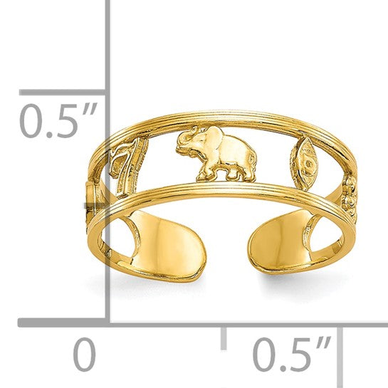 10kt Yellow Gold Luck Toe Ring