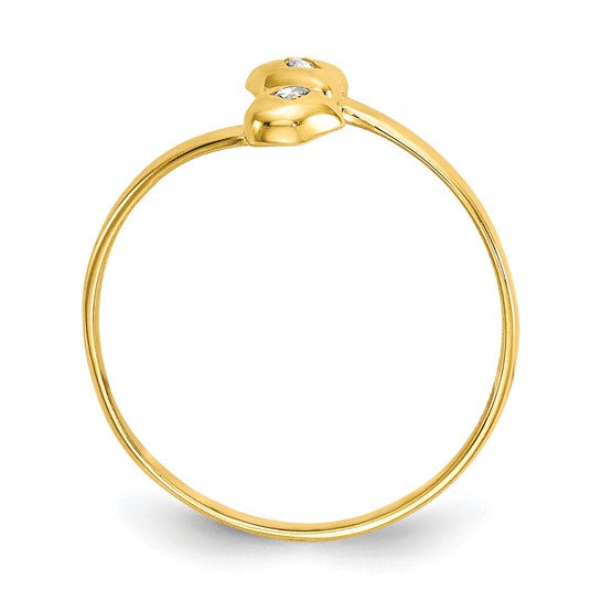 10kt Yellow Gold CZ Toe Ring