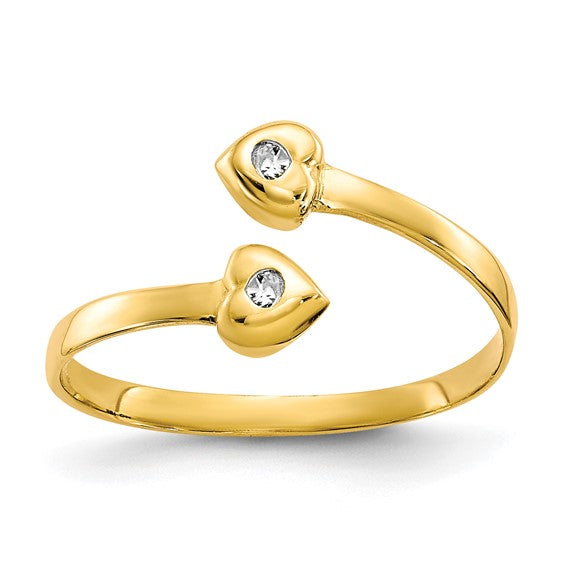 10kt Yellow Gold CZ Toe Ring