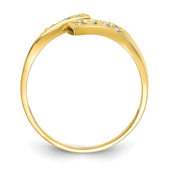 10kt Yellow Gold CZ Toe Ring