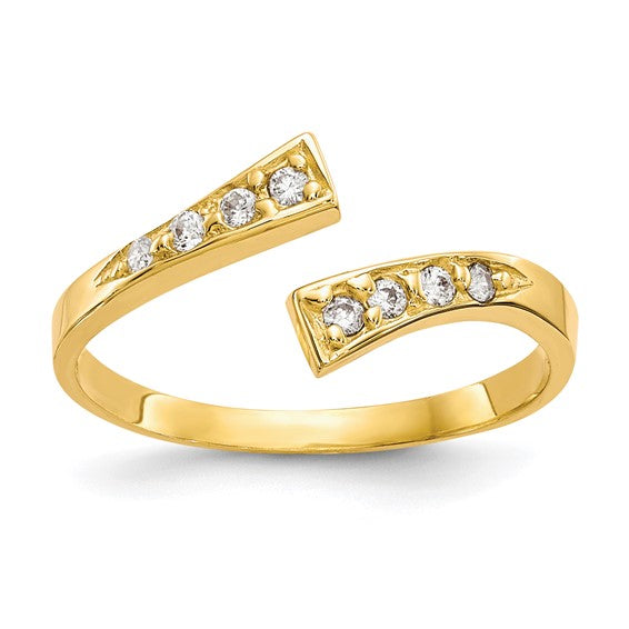 10kt Yellow Gold CZ Toe Ring