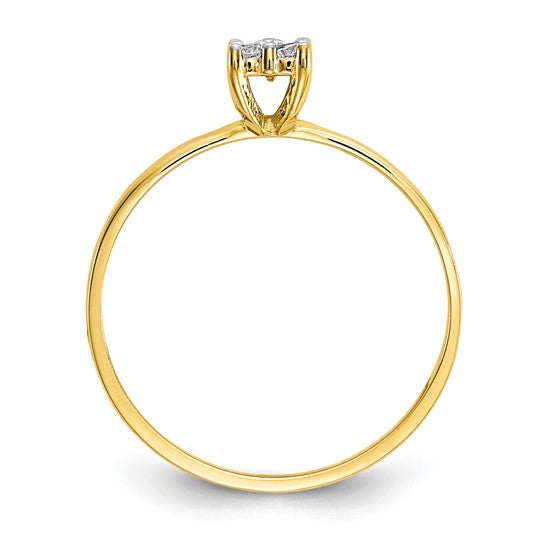 10kt Yellow Gold CZ Promise Ring