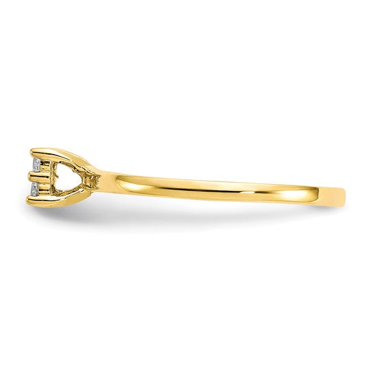 10kt Yellow Gold CZ Promise Ring