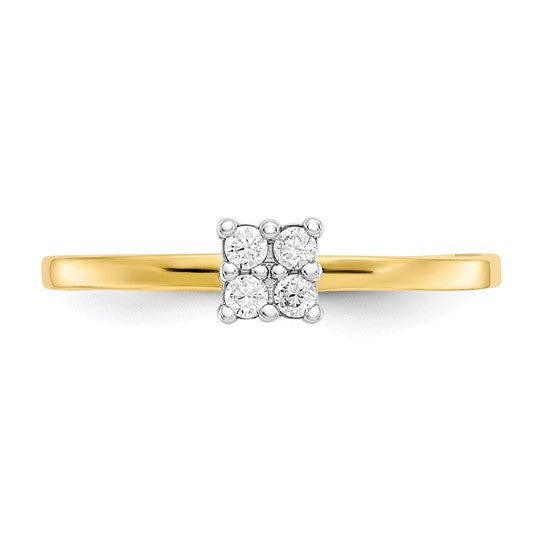 10kt Yellow Gold CZ Promise Ring