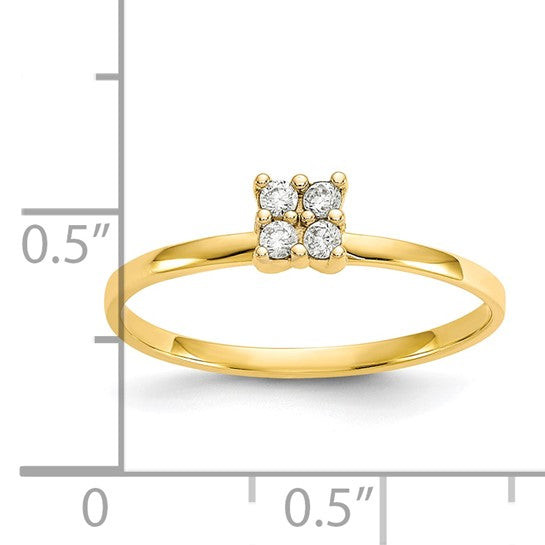 10kt Yellow Gold CZ Promise Ring
