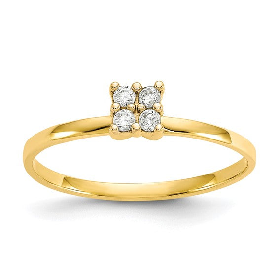 10kt Yellow Gold CZ Promise Ring