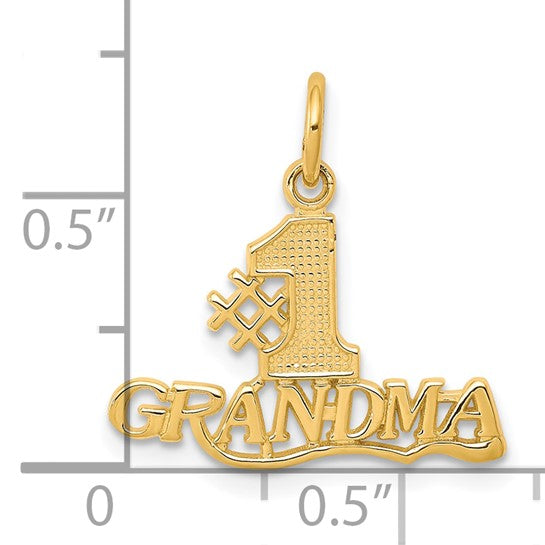 10KT Yellow Gold #1 GRANDMA Charm