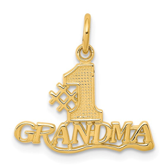 10KT Yellow Gold #1 GRANDMA Charm