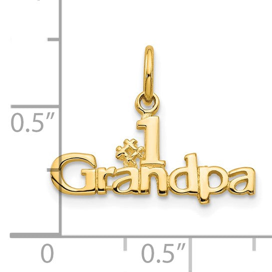 10KT Yellow Gold #1 GRANDPA Charm