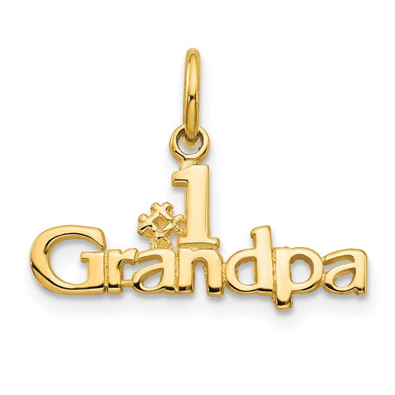 10KT Yellow Gold #1 GRANDPA Charm