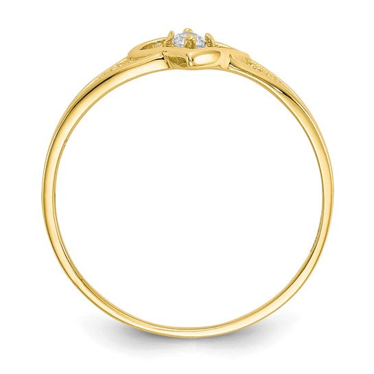 10kt Yellow Gold Heart CZ Ring10k Heart CZ Ring