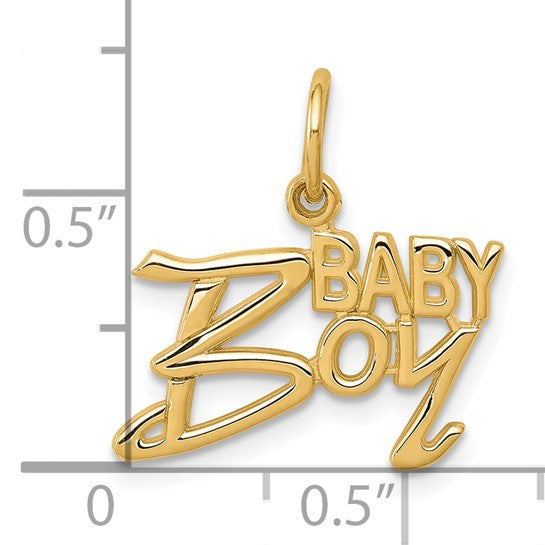 10kt Yellow Gold BABY BOY Charm