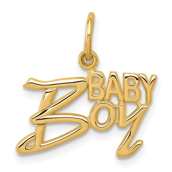 10kt Yellow Gold BABY BOY Charm