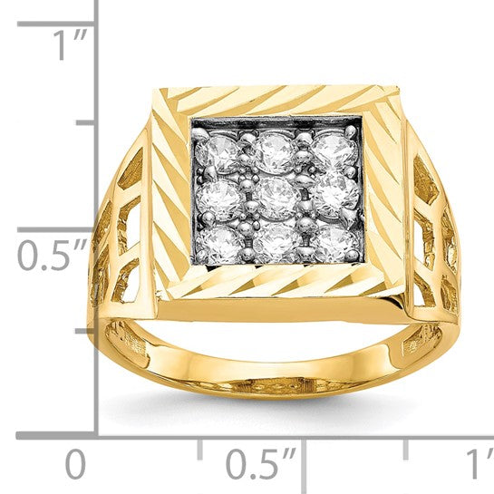 10kt Yellow Gold Men's CZ Ring