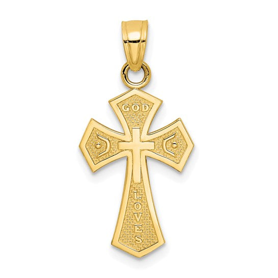 10kt Yellow Gold Reversible Cross Charm