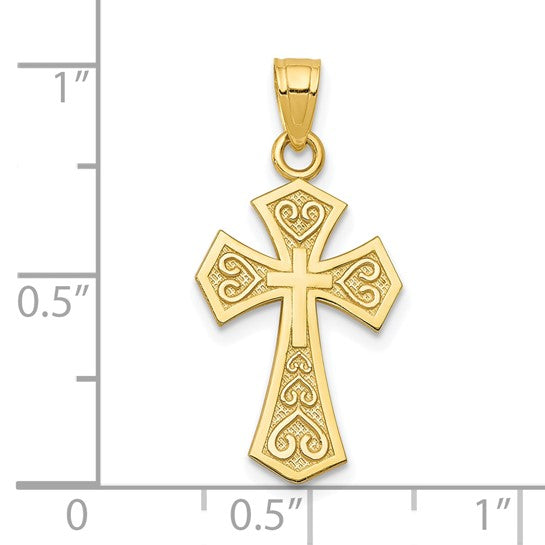 10kt Yellow Gold Reversible Cross Charm