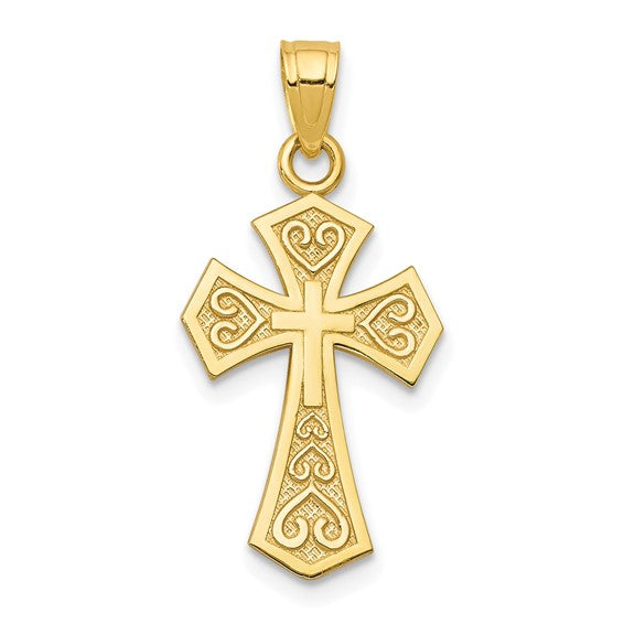 10kt Yellow Gold Reversible Cross Charm
