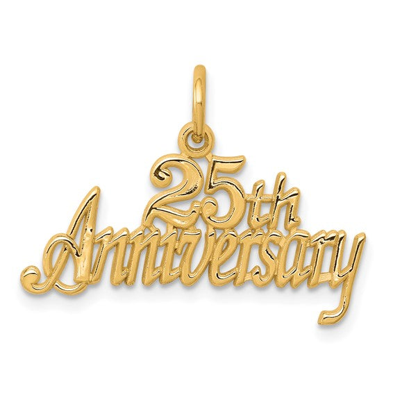 10kt Yellow Gold 25th ANNIVERSARY Charm
