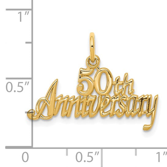 10kt Yellow Gold 50th ANNIVERSARY Charm