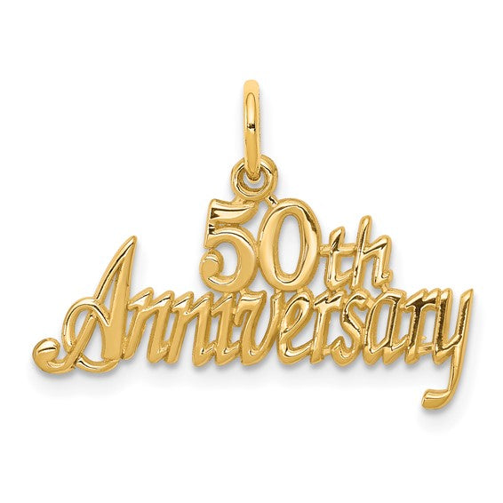 10kt Yellow Gold 50th ANNIVERSARY Charm