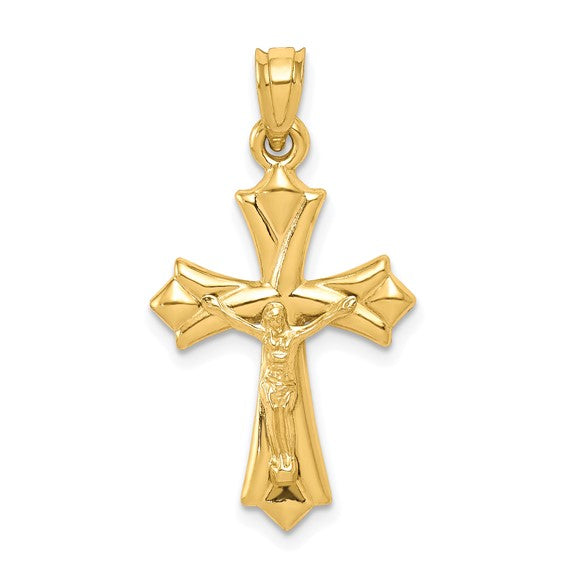 10kt Yellow Gold Reversible Crucifix /Cross Pendant