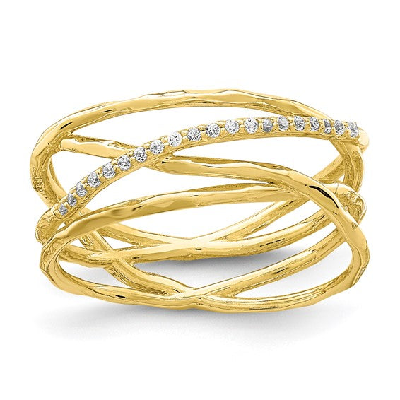 10KT Yellow Gold CZ Ring