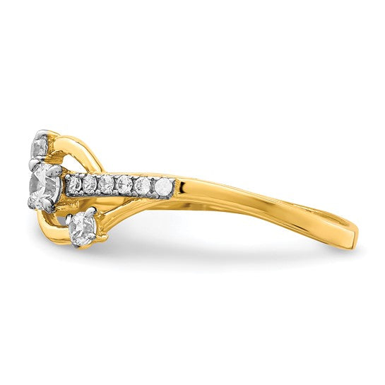 10KT Yellow Gold CZ Fancy Ring