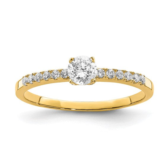 10KT Yellow Gold CZ Fancy Ring
