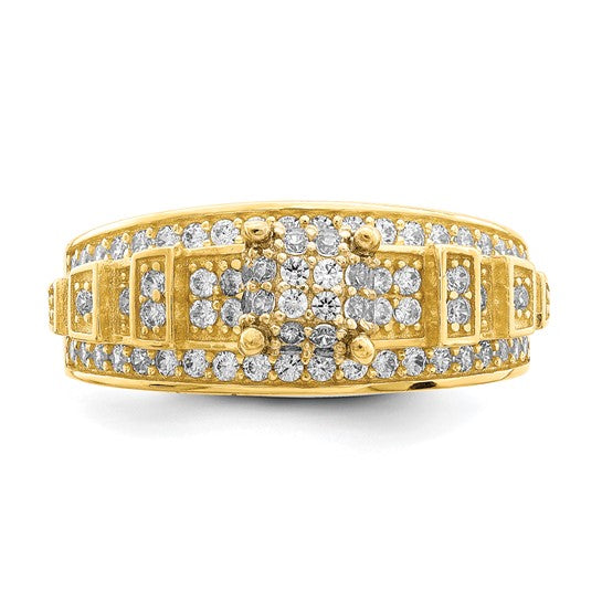 10KT Yellow Gold CZ Micropave Ring