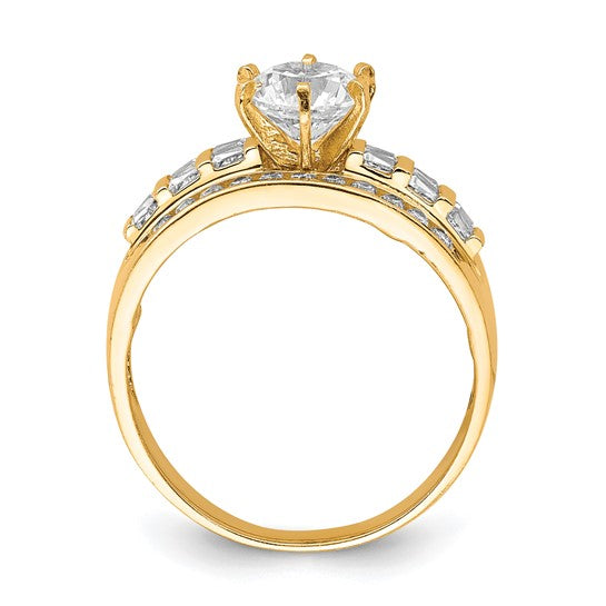 10KT Yellow Gold CZ Micropave Ring