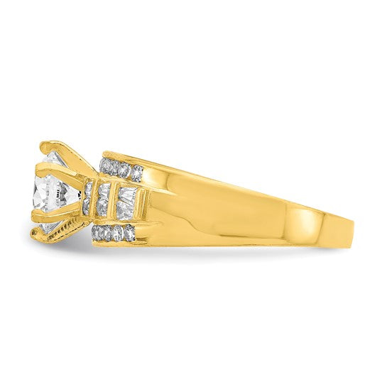 10KT Yellow Gold CZ Micropave Ring