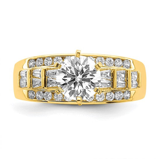 10KT Yellow Gold CZ Micropave Ring
