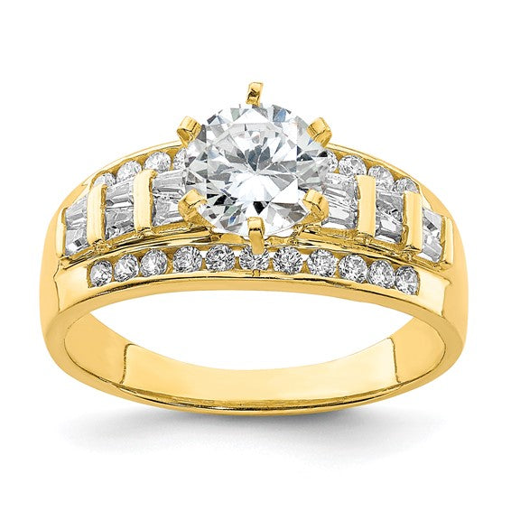 10KT Yellow Gold CZ Micropave Ring