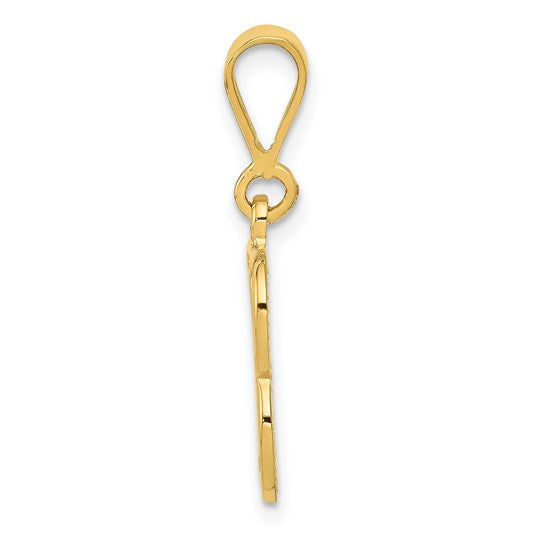 10kt Yellow Gold Initial B Pendant