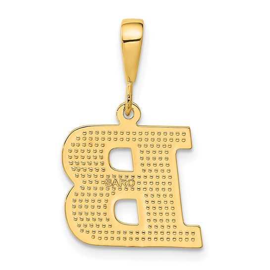 10kt Yellow Gold Initial B Pendant