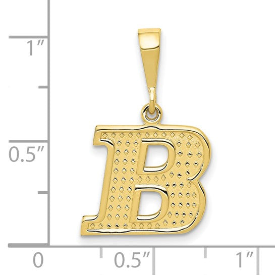 10kt Yellow Gold Initial B Pendant