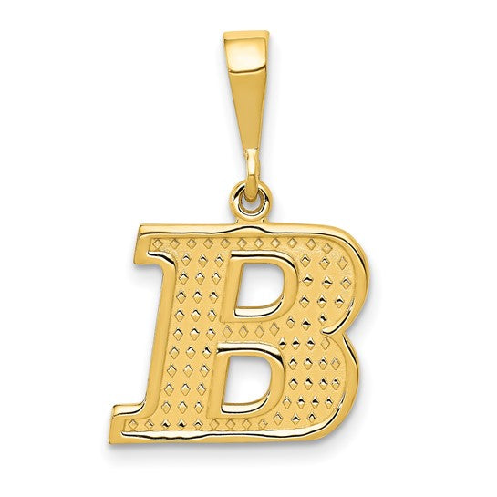 10kt Yellow Gold Initial B Pendant