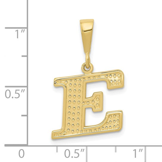 10kt Yellow Gold Initial E Pendant