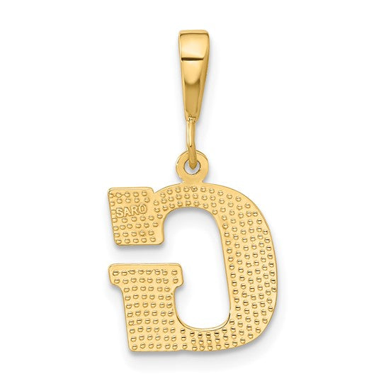 10kt Yellow Gold Initial G Pendant