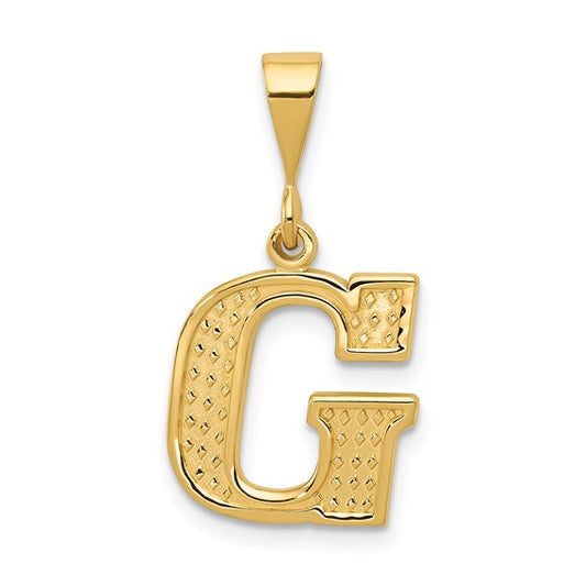 10kt Yellow Gold Initial G Pendant