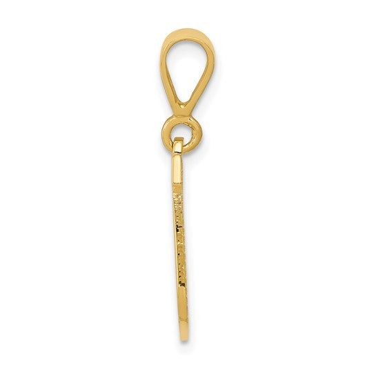 10KT Yellow Gold Initial J Pendant