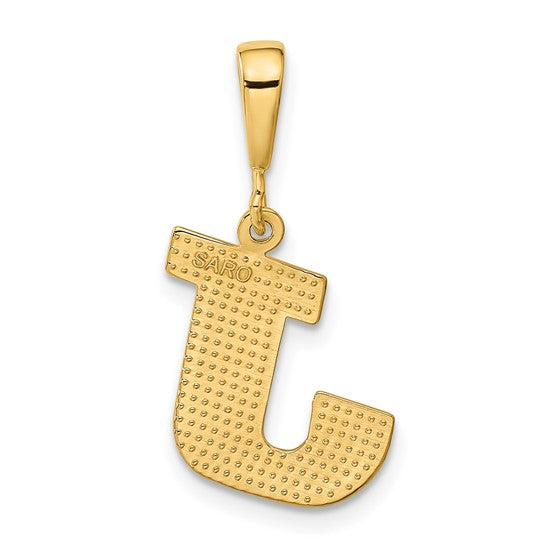 10KT Yellow Gold Initial J Pendant