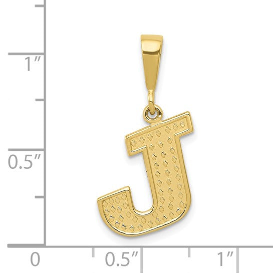 10KT Yellow Gold Initial J Pendant