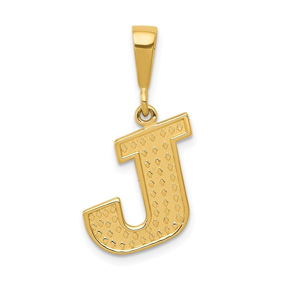 10KT Yellow Gold Initial J Pendant