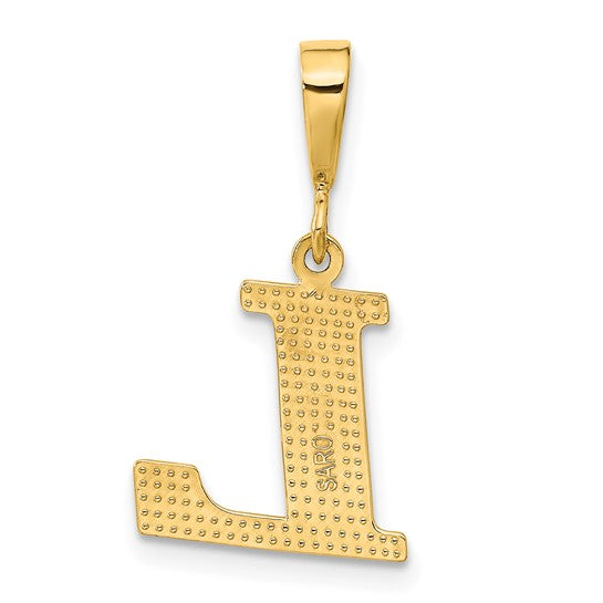 10KT Yellow Gold Initial L Pendant