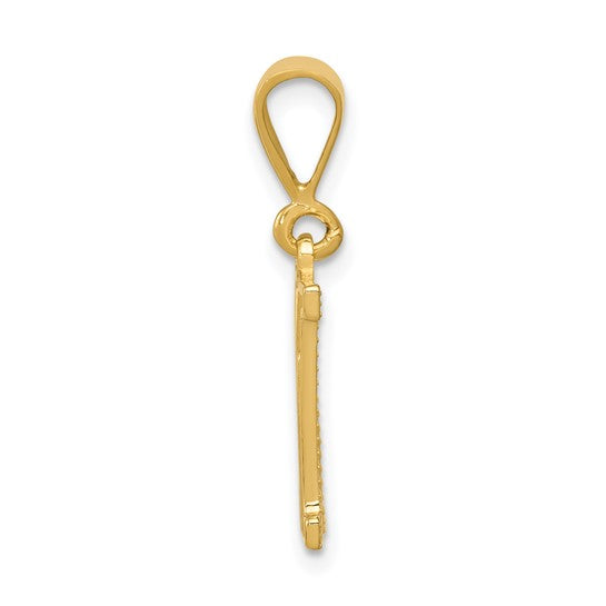 10KT Yellow Gold Initial M Pendant