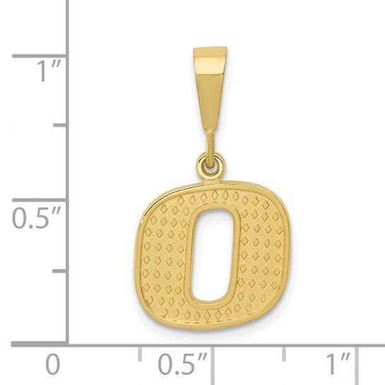 10KT Yellow Gold Initial O Pendant