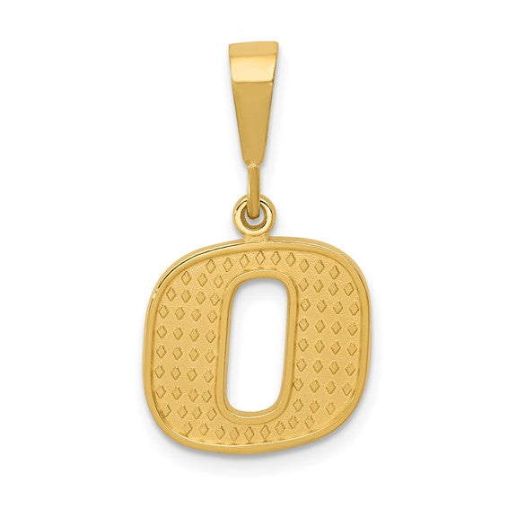 10KT Yellow Gold Initial O Pendant