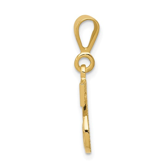 10KT Yellow Gold Initial S Pendant