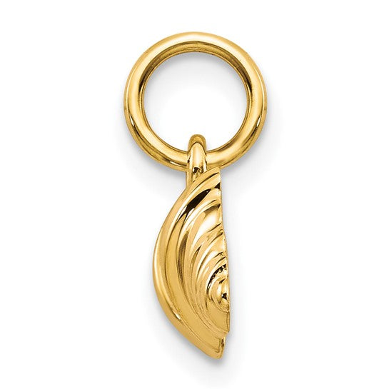 10kt Yellow Gold Solid Barbell Charm